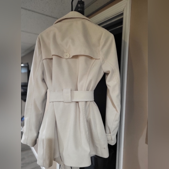 JOU JOU cream double breasted peacoat - Picture 10 of 16